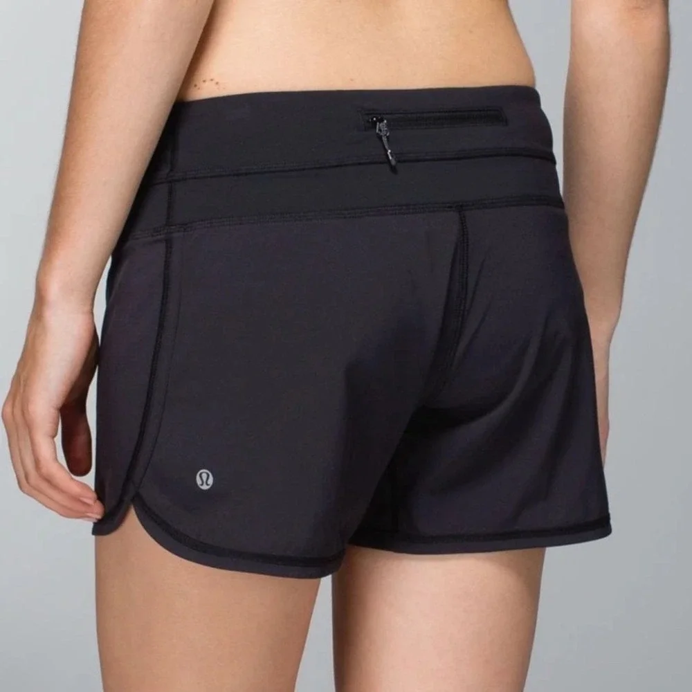 Lululemon Groovy Run Shorts Black Athletic Running Gym Shorts Size 6